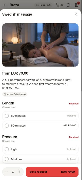 Breza spa: Swedish massage from EUR 70, 50 or 80 minutes